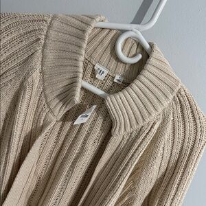 GAP Women's Beige Ribbed Cardigan
